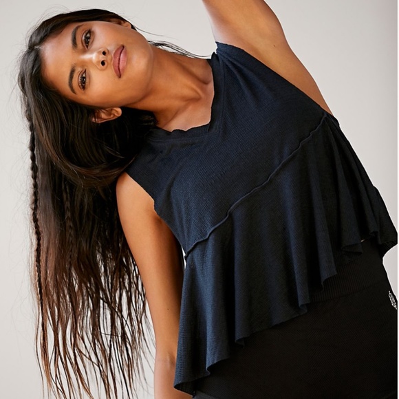 Free People Movement Black Full Hearts Tank Top - Picture 2 of 9